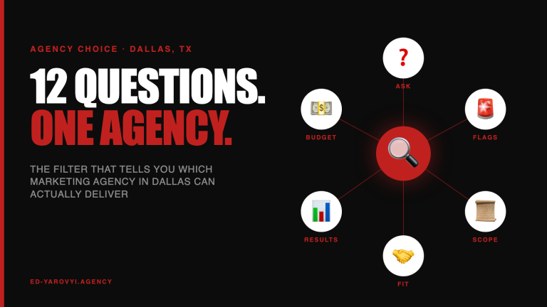 How to Choose Marketing Agency Dallas: 12 Critical Questions